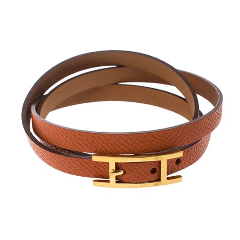 Hermes wrap leather bracelet